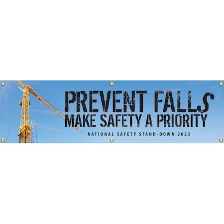 Accuform MOTIVATIONAL BANNER PREVENT FALLS MBR912 MBR912